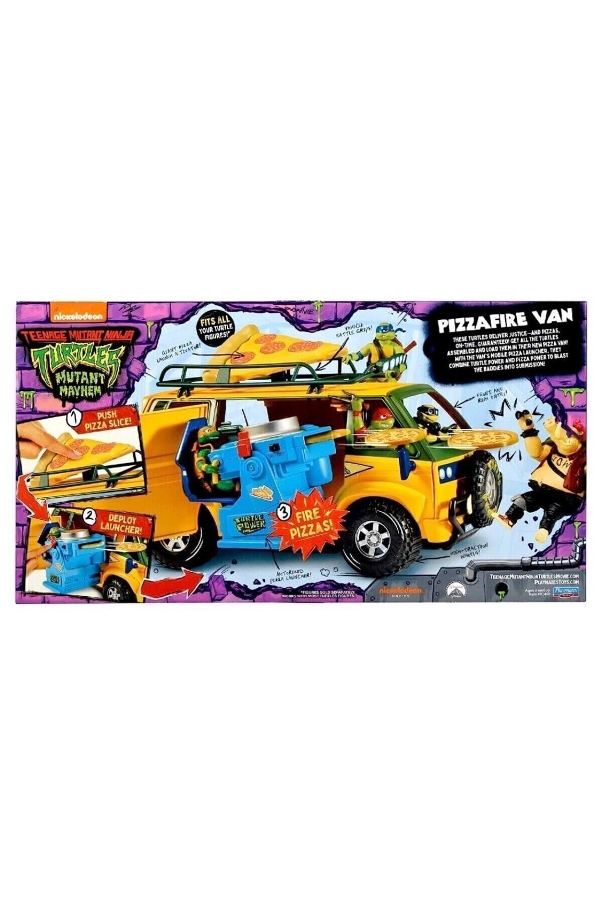 Teenage Mutant Ninja Turtles Pizza Fire Delivery Van - Action Playset for Kids 4+ 13