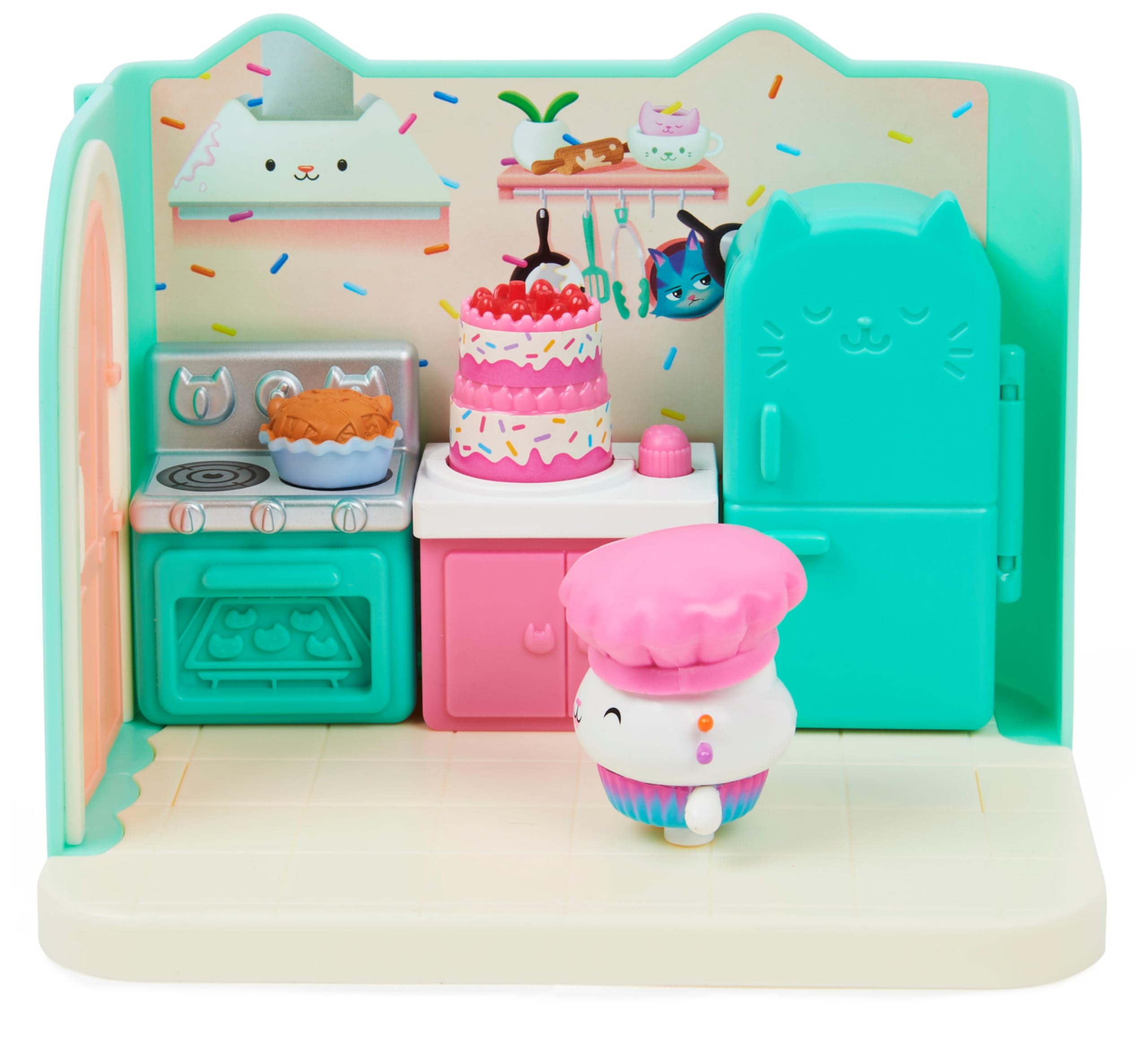 Gabby’s Dollhouse Bakey with Cakey Kitchen Playset - Spinning Cake & 2 Surprise Deliveries, Ages 3+ 4