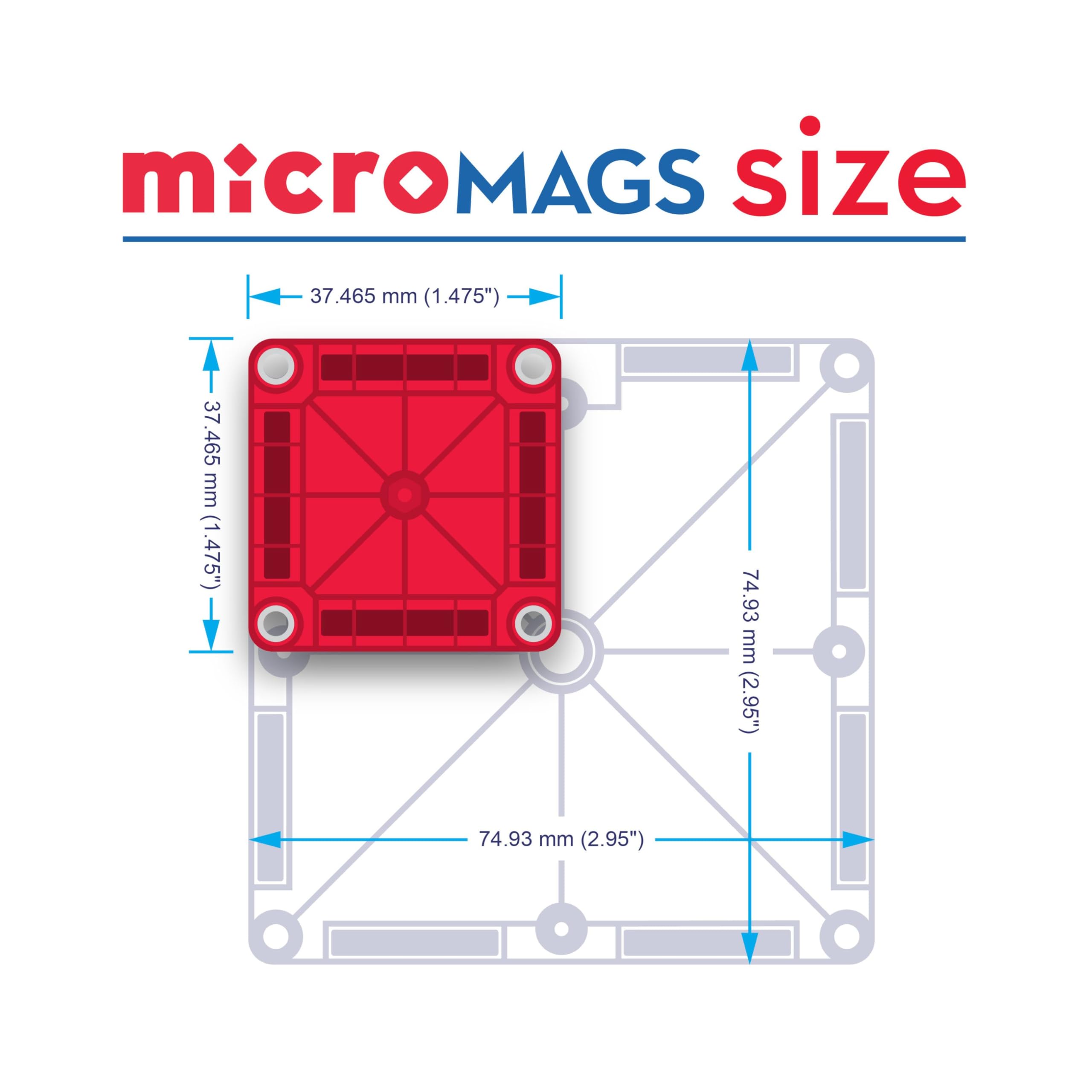 Magna-Tiles microMAGS Learn Numbers 56-Piece Magnetic Building Set | Ages 3+ | Unisex Children 9