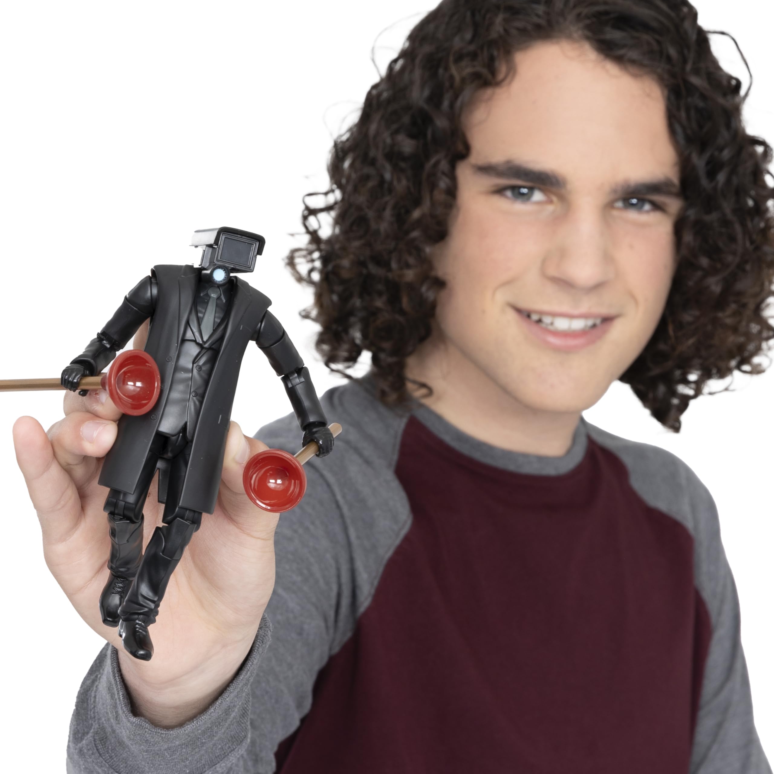 Skibidi Toilet Deluxe Figure - Plungerman 6" Collectible Action Figure, 22 Articulated Joints, Age 8+ 5