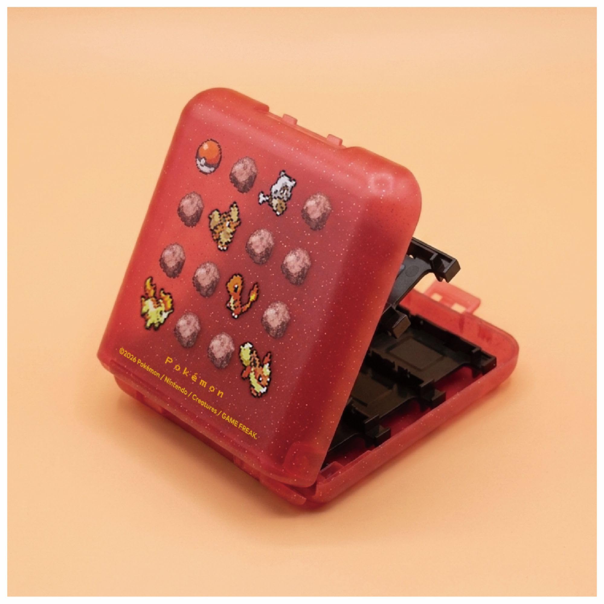 Hori 24-Game Card Case - Pokémon Pixel Red [Nintendo Switch Accessory]
