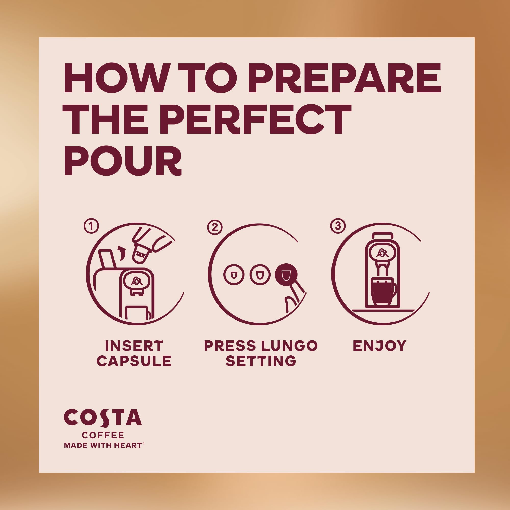 Costa Dark Intense Roast XXL Coffee Pods (Pack of 5, 50 Capsules) for L'OR BARISTA 6