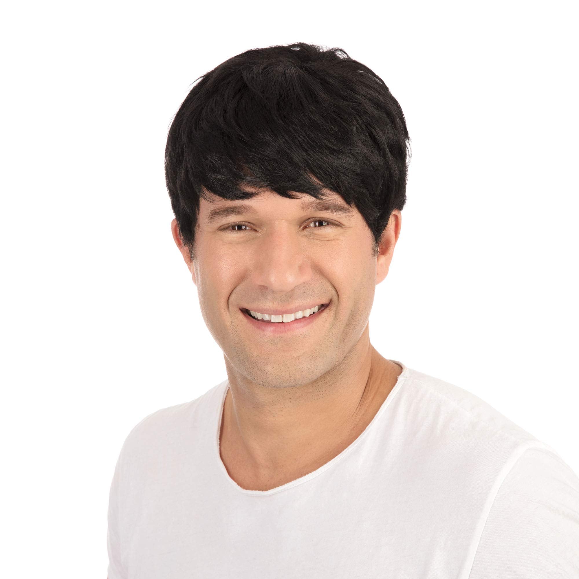 Bristol Novelty BW068 Short Black Synthetic Wig for Men, One Size