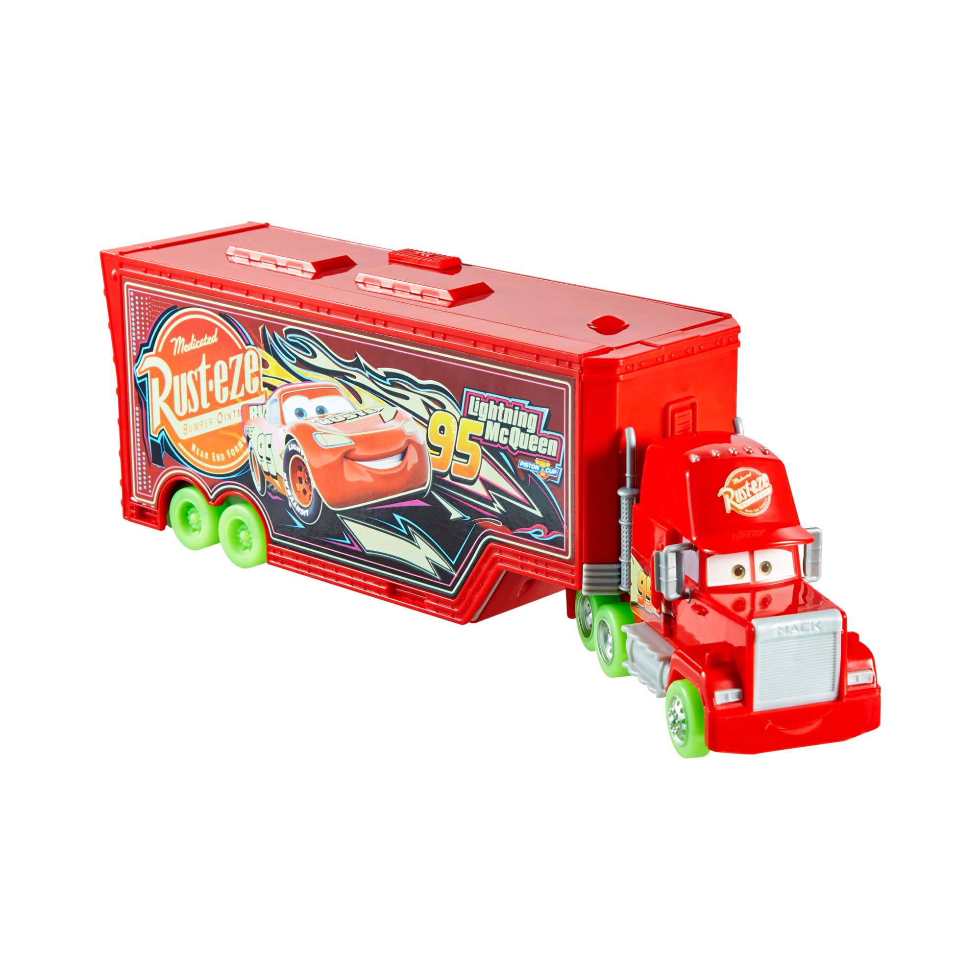 Mattel Disney and Pixar Cars Glow Racers Transforming Mack Playset | Glow-in-the-Dark Tune-Up Station | HPX76 1