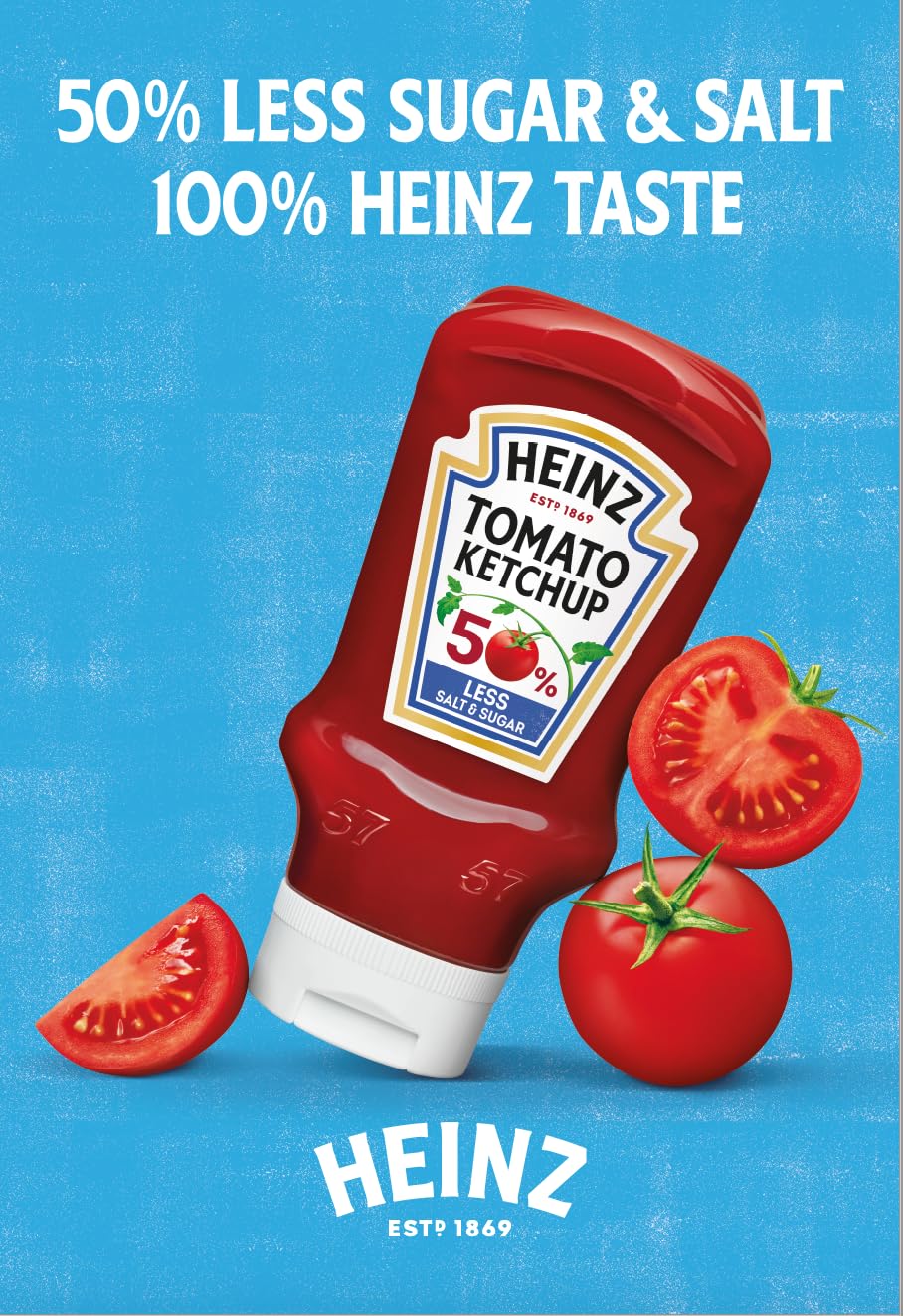 Heinz Tomato Ketchup 50% Less Sugar & Salt 800ml