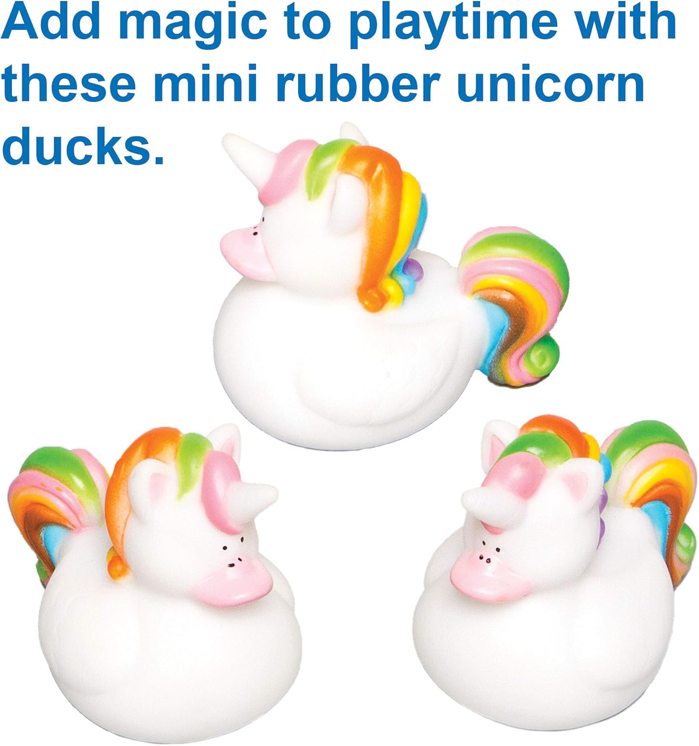 Baker Ross Rainbow Unicorn Rubber Ducks - Bath Toys for Kids, Party Bag Fillers (Pack of 8) 5