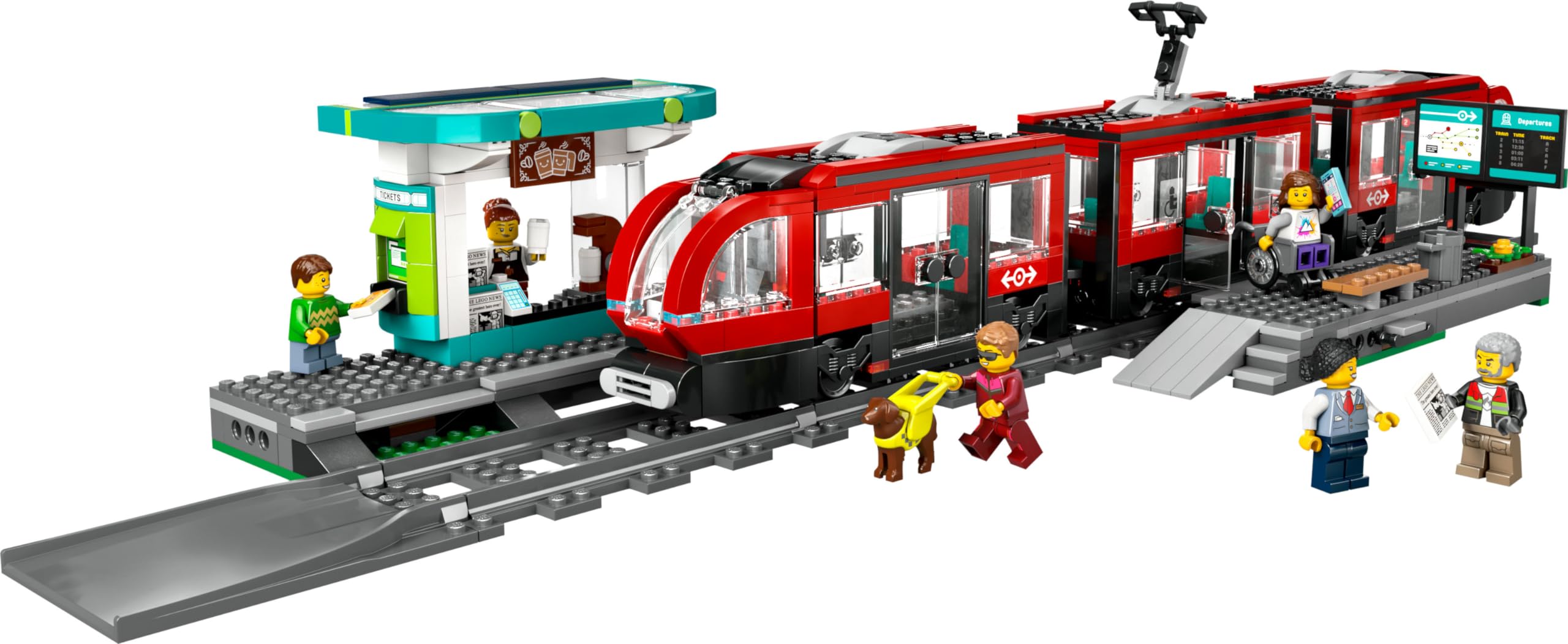 LEGO City Downtown Tram and Station Building Toy Set - 811-Piece Playset for Ages 7+ 12
