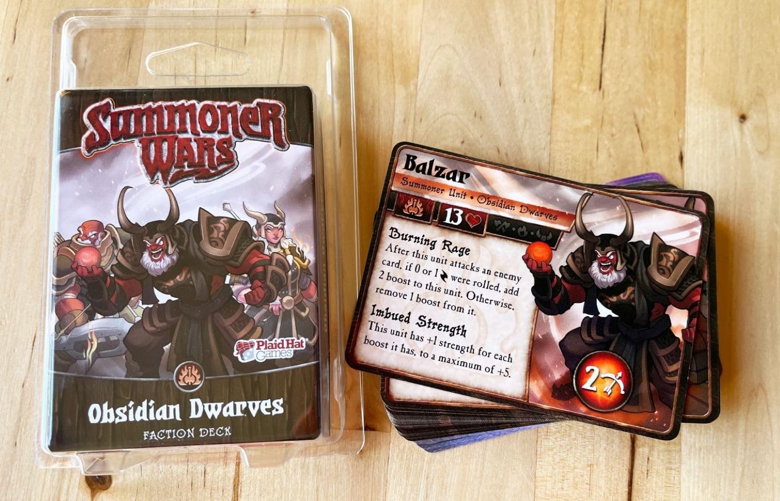 Plaid Hat Games Summoner Wars Obsidian Dwarves Faction Deck – Card Game Expansion