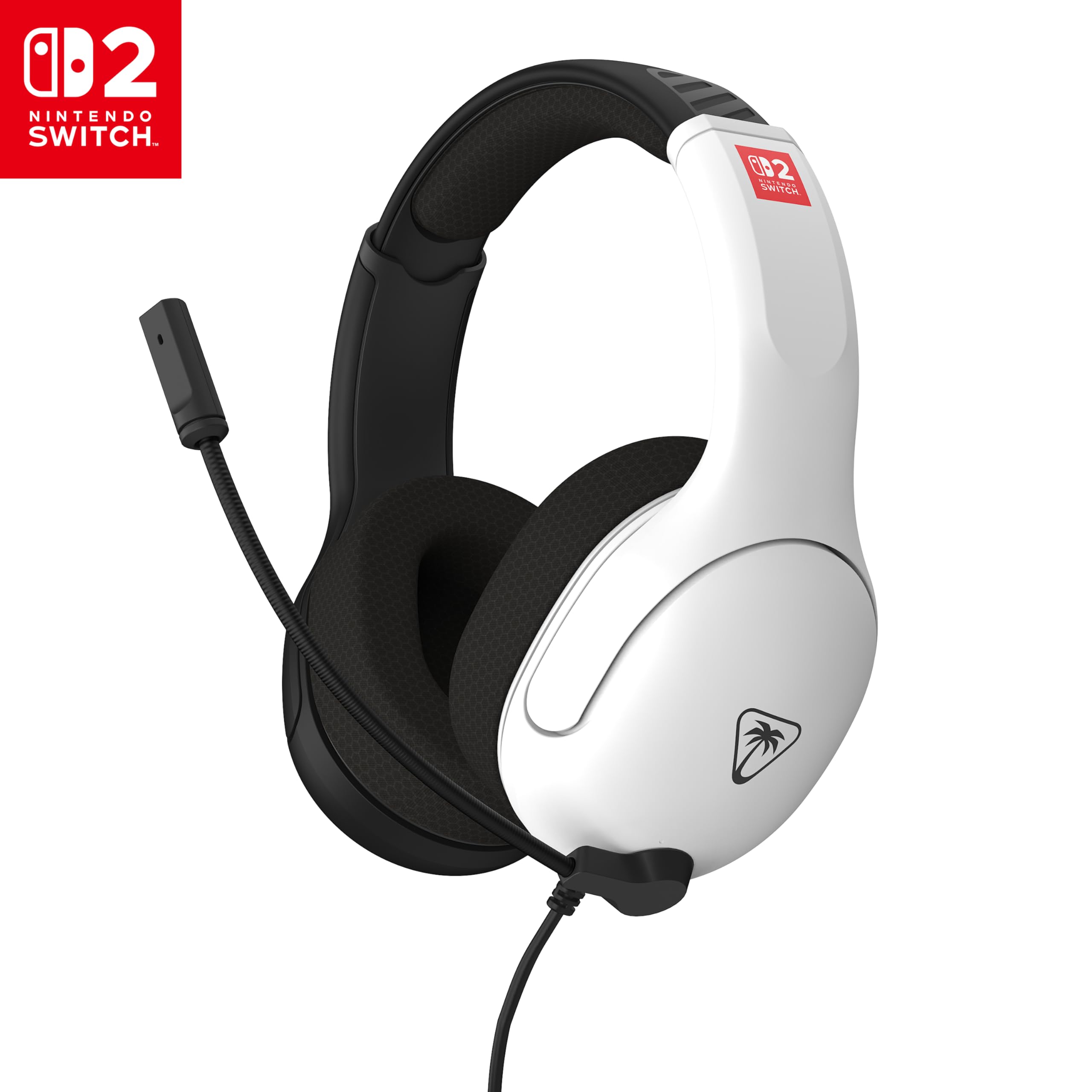 Turtle Beach Airlite Fit Black and White Wired Gaming Headset for Nintendo Switch 2, Switch OLED, Switch Lite