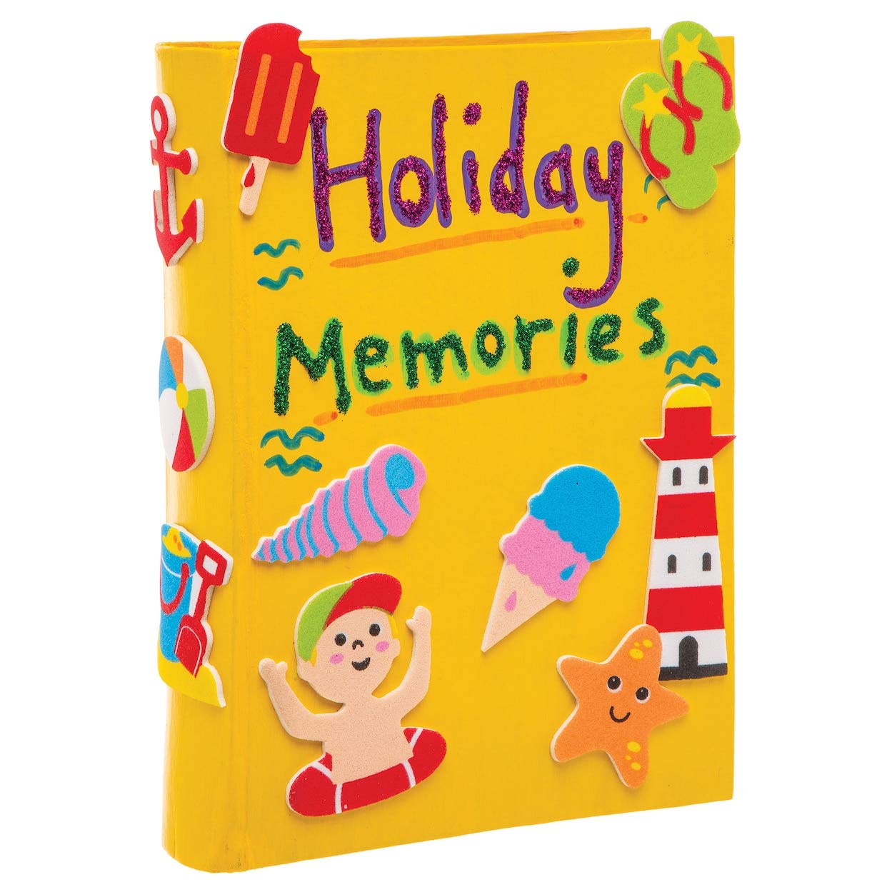 Baker Ross Seaside Foam Stickers - Pack of 120 | Assorted Colours | Ages 3-10