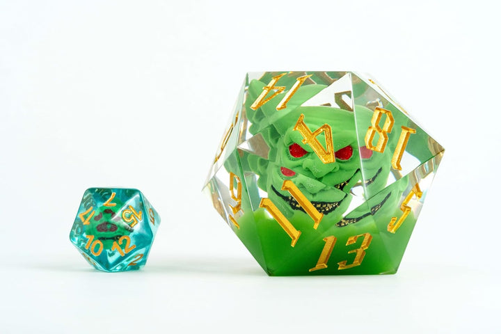 Metallic Dice Games Pathfinder Goblin Mammoth d20 Dice (687700232780)