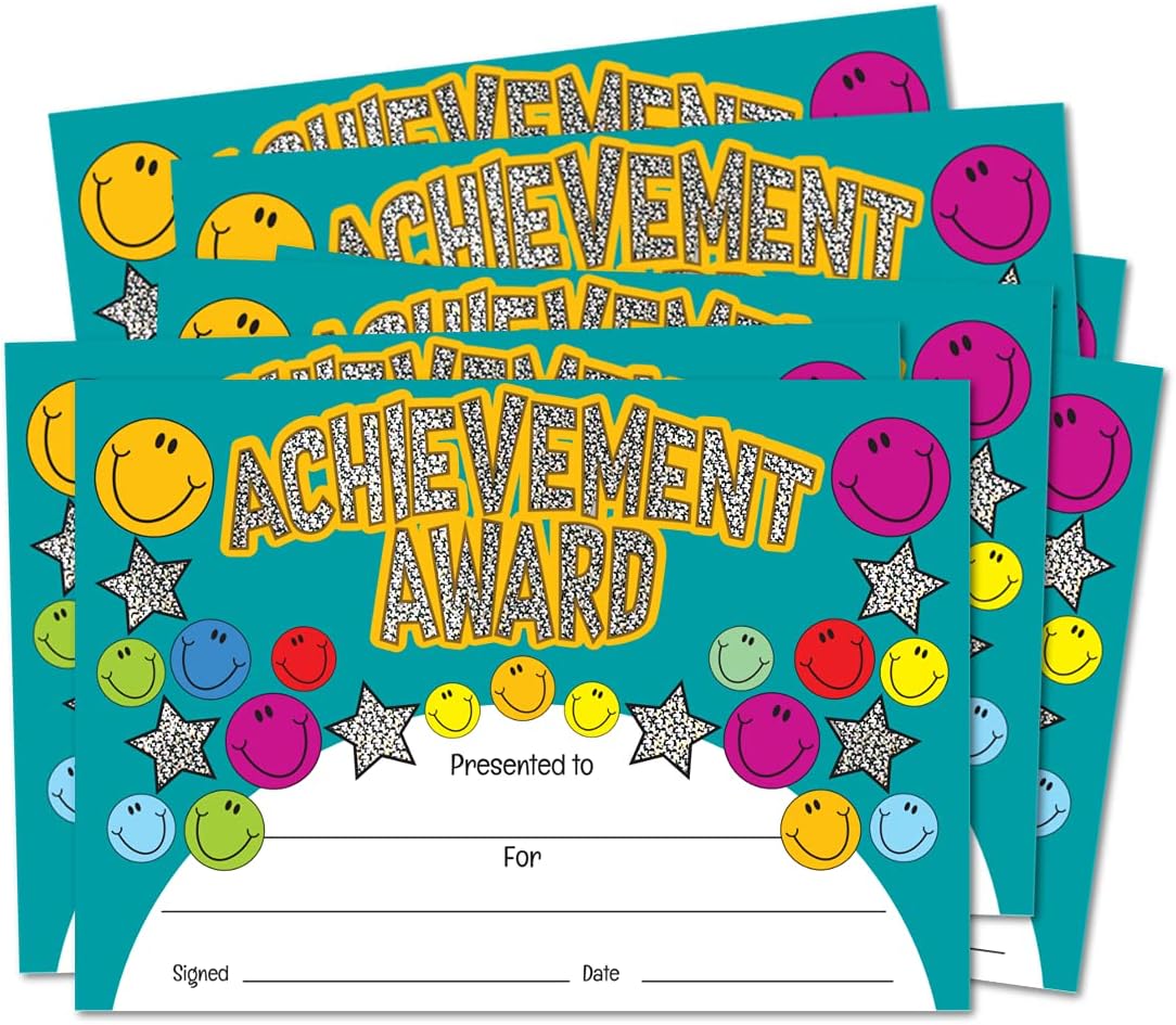 SuperStickers Achievement Award Sparkling Certificate - Gold A5 Reward Certificates 3