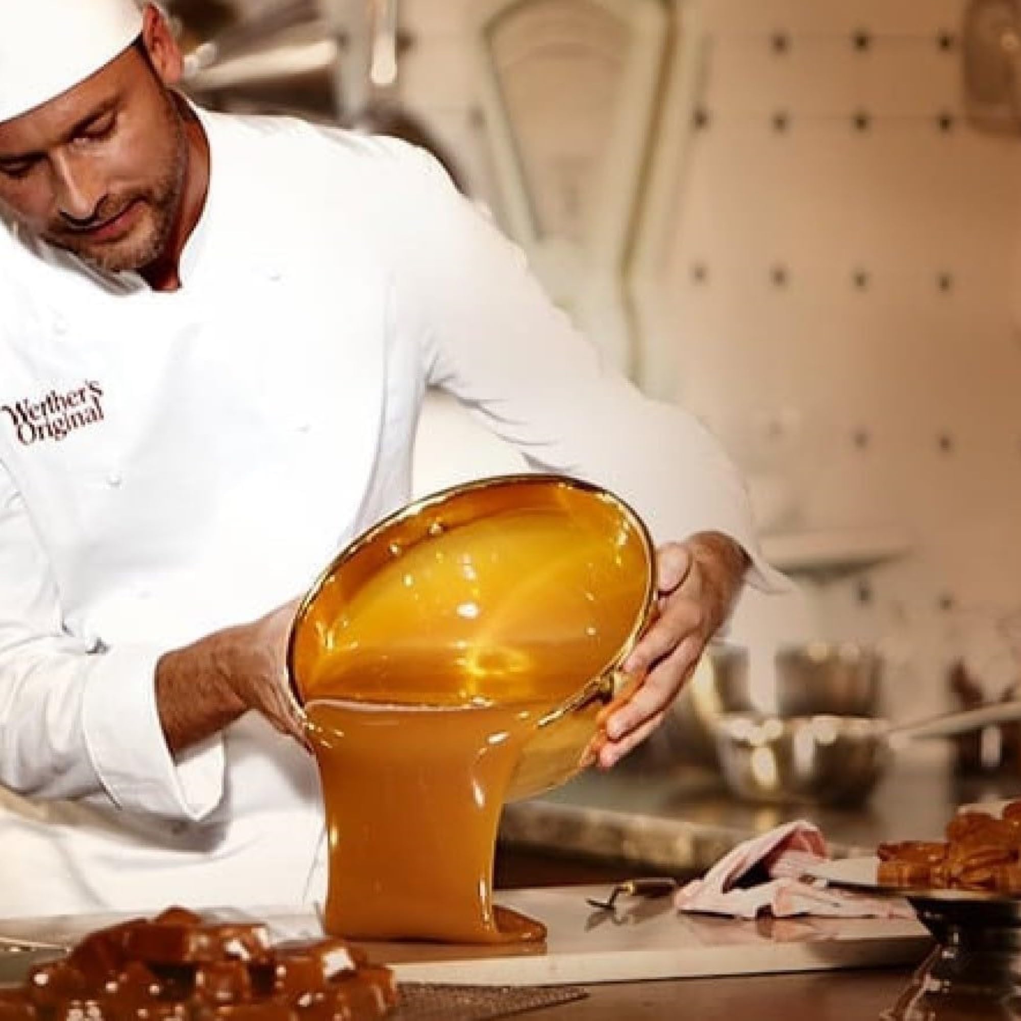 Werther's Original Cream Candies – Klassische Butterkaramell-Leckereien, Glutenfrei &amp; Vegetarisch, 1 kg Beutel zum Teilen 4