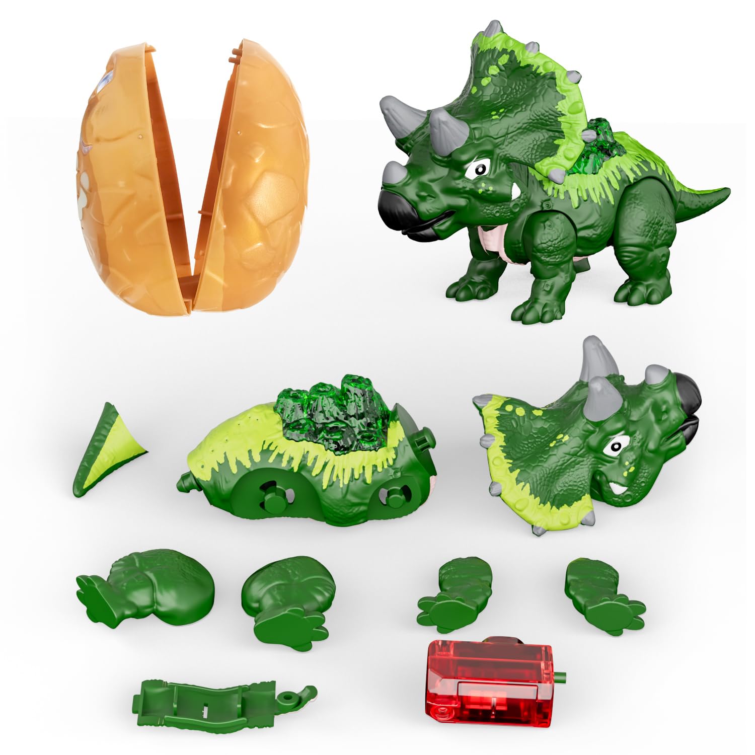GizmoVine Dinosaur Egg - DIY Take Apart Green Triceratops Dinosaur Toy for Boys 3+ 14