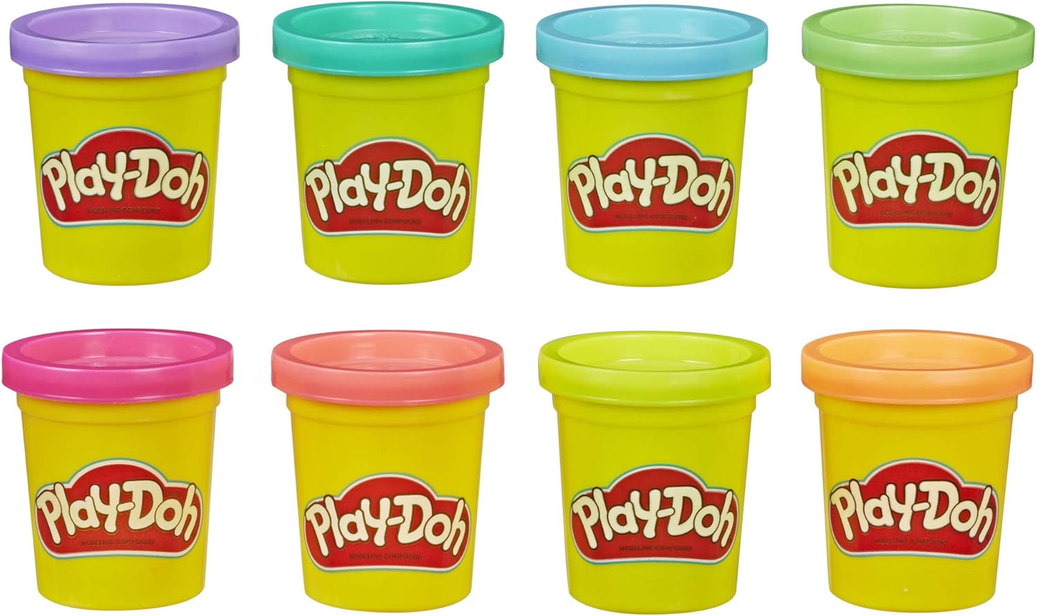 Play-Doh 8-Pack Neon Non-Toxic Modeling Compound - 8 Vibrant Colors (E5063ES1) 3