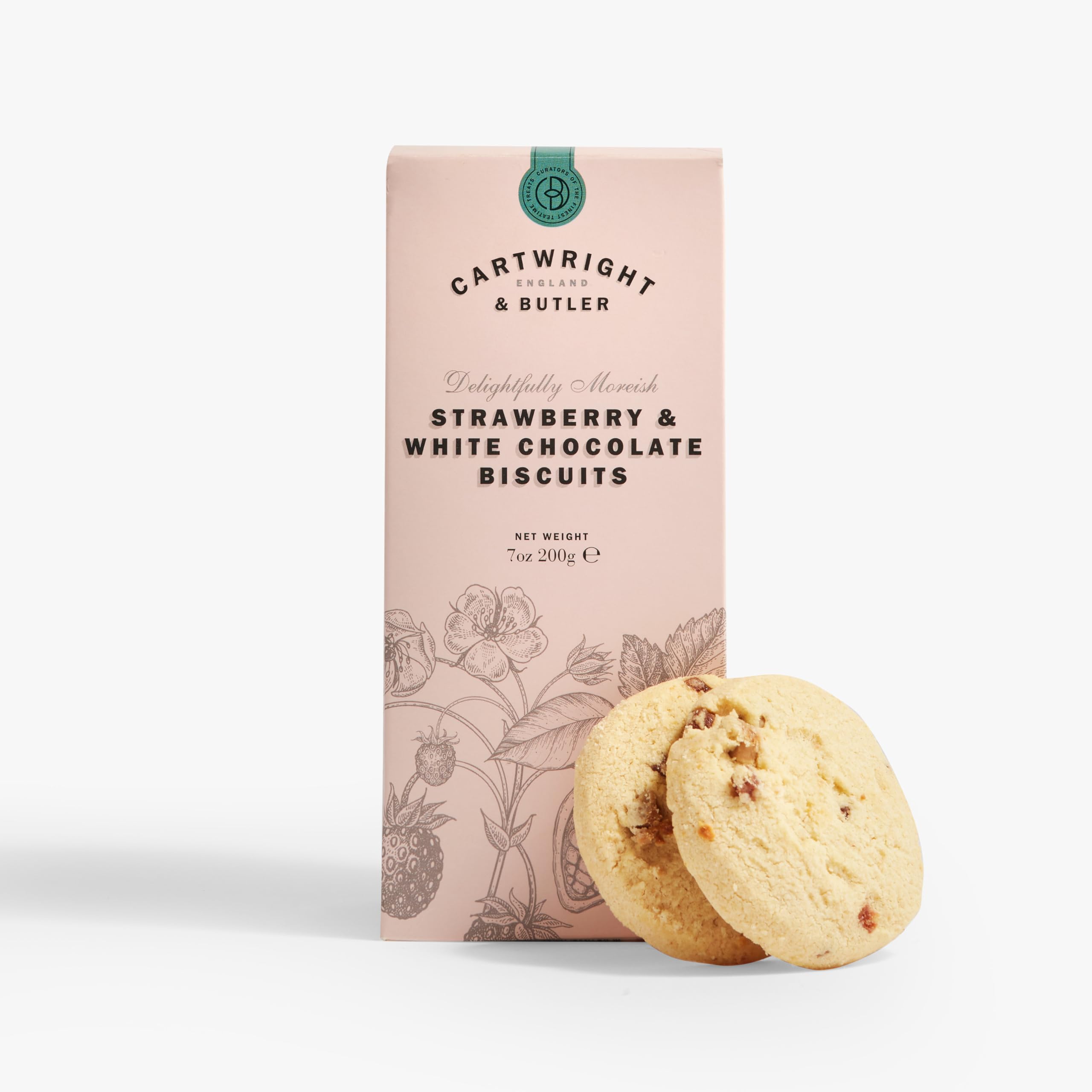 Cartwright & Butler - Strawberry & White Chocolate Biscuits in Carton