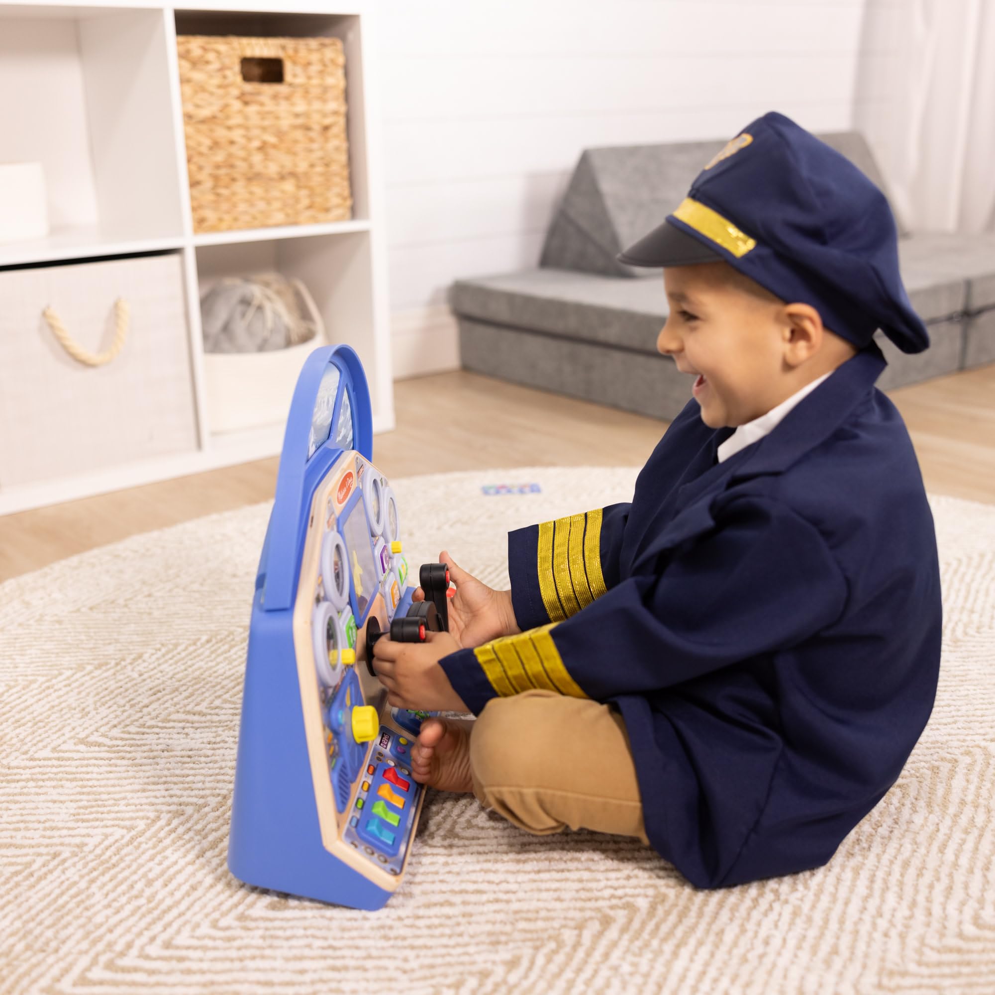 Melissa & Doug Interactive Jet Pilot Dashboard for Pretend Play | Ages 3-7 | Wooden Construction 8