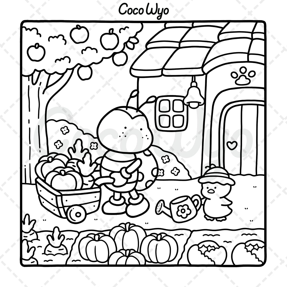 Coco Wyo Cozy Friends: Coloring Book for Adults and Teens | 40 Pages | 8.5 x 8.5 in 6