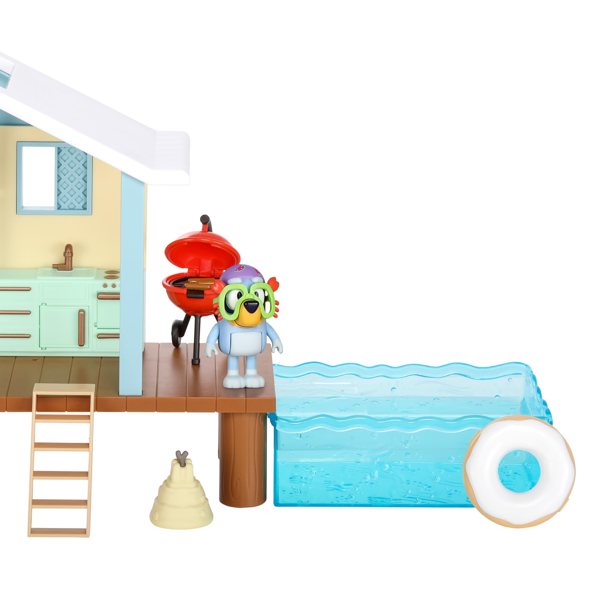 Bluey Beach Cabin Playset - 10+ Piece Playset with Exclusive Figure & Sticker Sheet 6