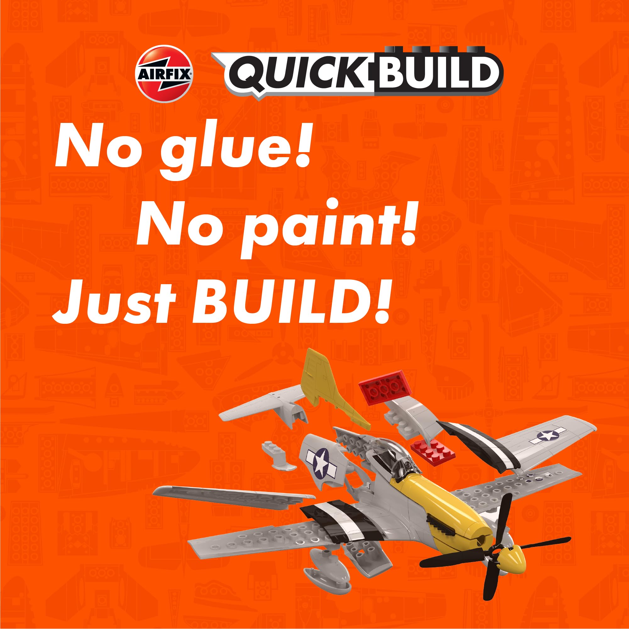 Airfix QUICKBUILD P-51D Mustang Model Kit - Snap Together Plastic Aircraft Model for Kids 8+ 7