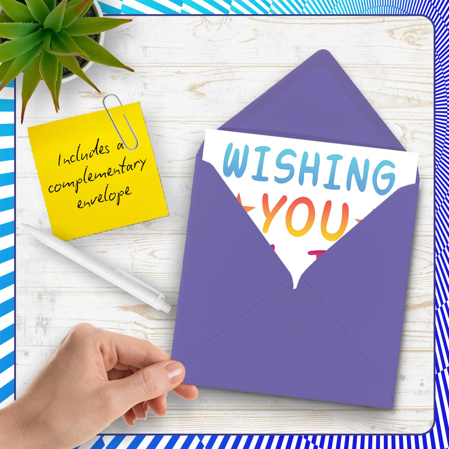 Stuff4 Wishing You All The Best Leaving Card for Colleagues | 145mm x 145mm | Blank Inside 5