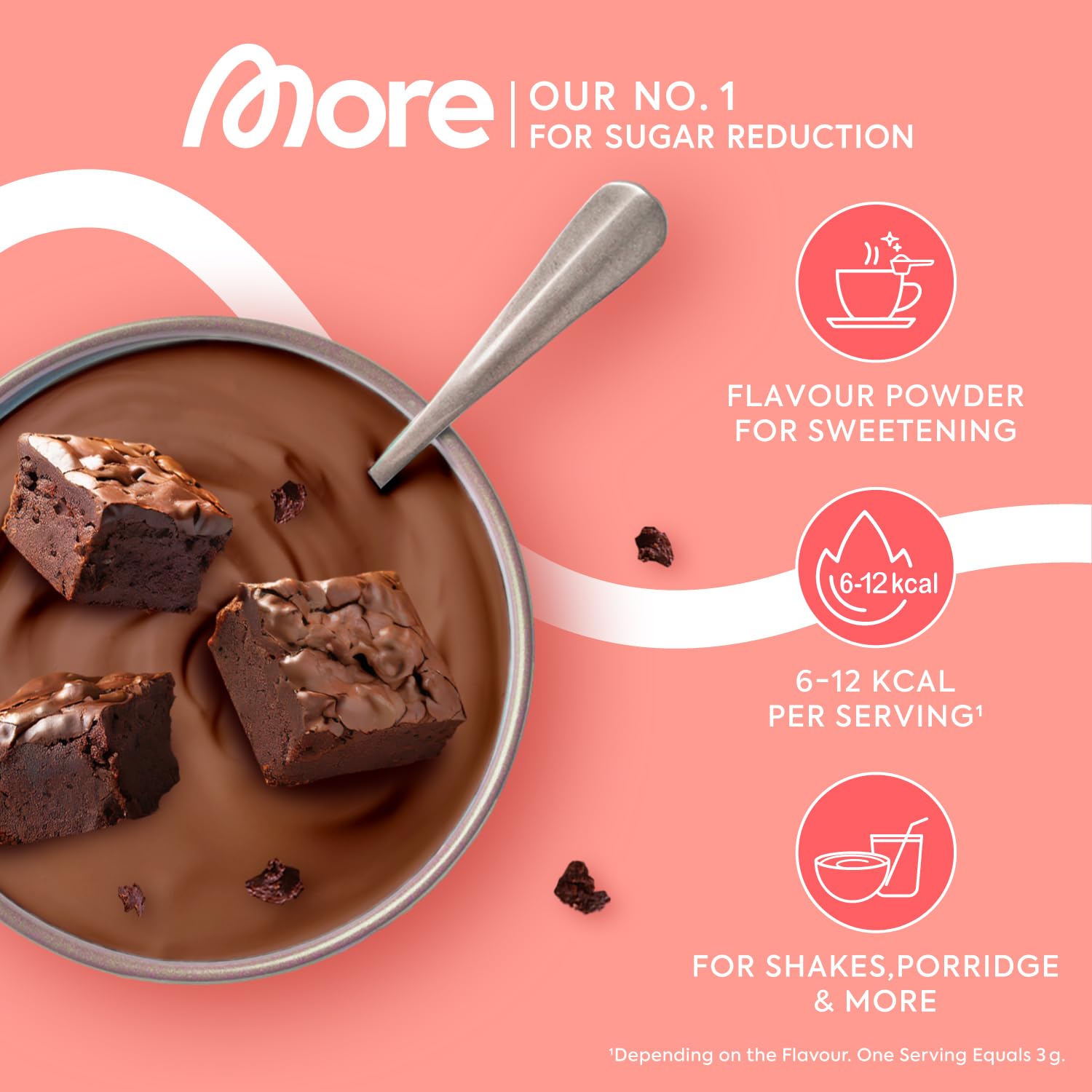 MORE Nutrition Chunky Flavour Fudge Brownie 150g 5