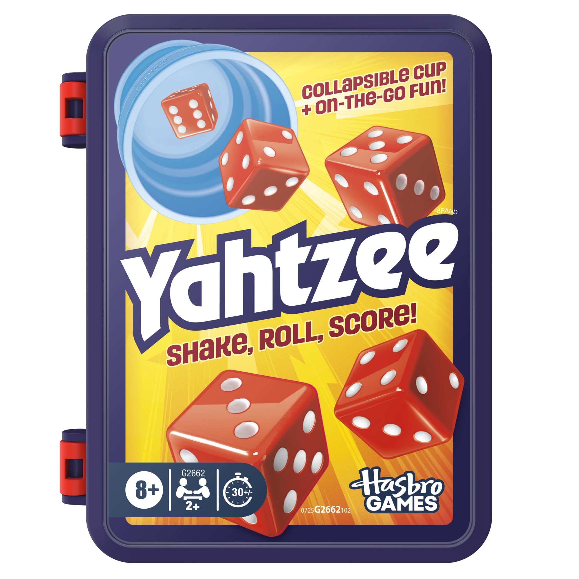 Hasbro Gaming Yahtzee Dice Game - Collapsible Cup & Storage Case | Ages 8+ | 2+ Players