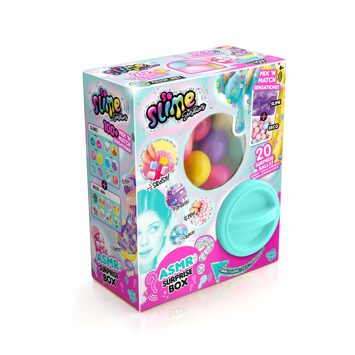 So Slime Sensations Surprise ASMR Box - Slime Dispenser with 20 Mix & Match Slime Balls 7