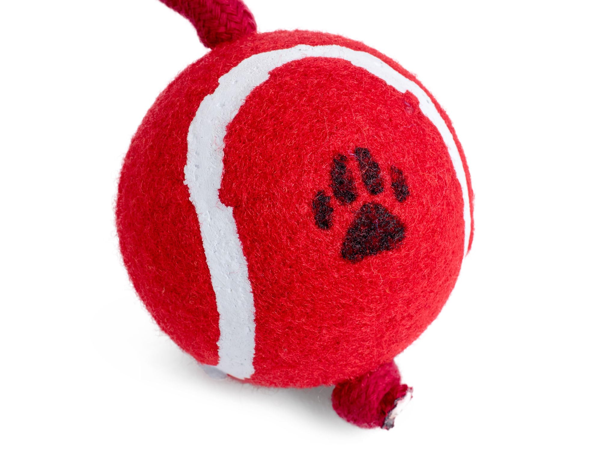 Petface Tennis Ball on Rope Dog Tug Toy for Small Breeds | Interactive Fetch & Chew 3