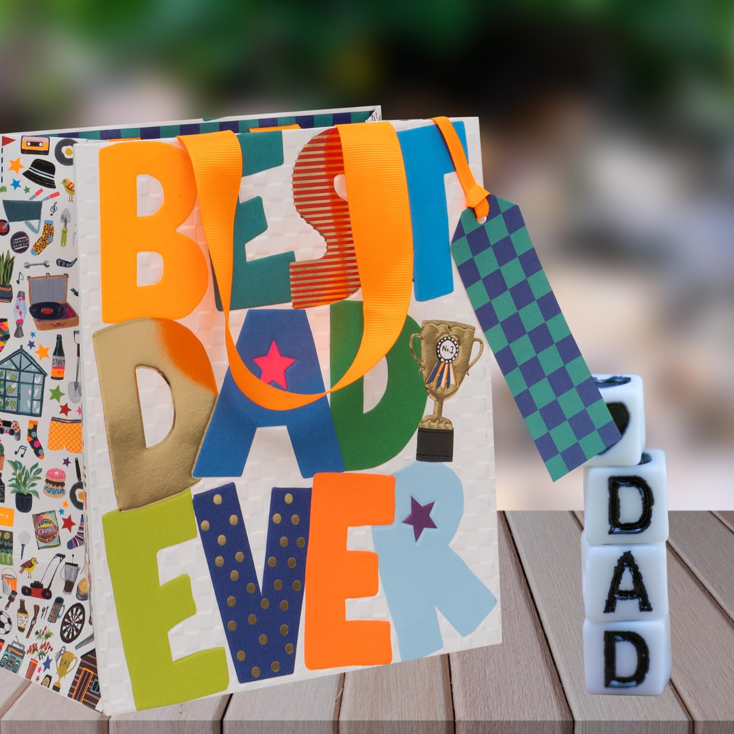 Glick Father's Day Gift Bag - 'Best Dad Ever' Design | 20 x 22.5 x 10 cm | 210GSM Paper 3