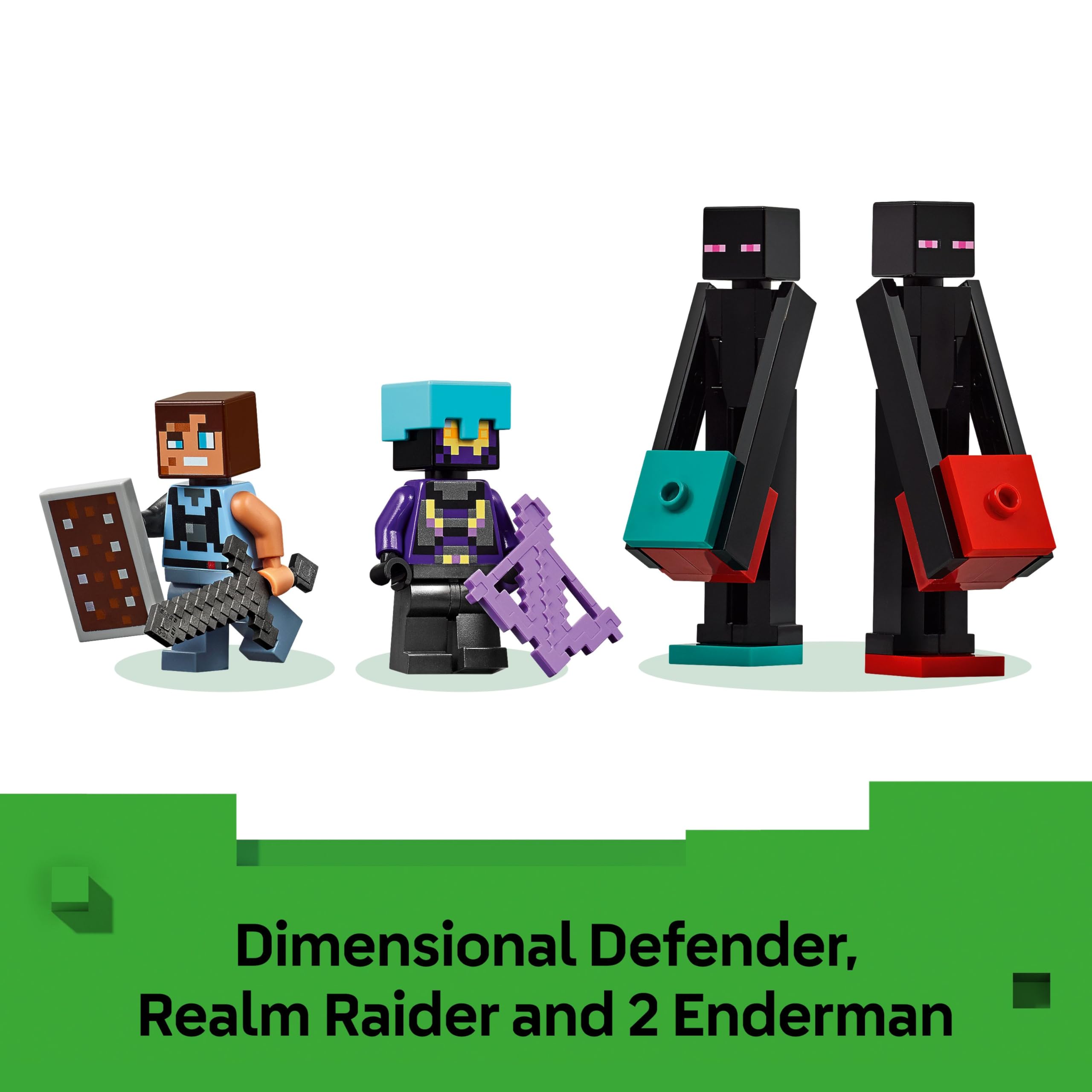 LEGO Minecraft 2in1 The Enderman Tower - Rebuildable Building Set with Enderman, Endermite & Nether Portal