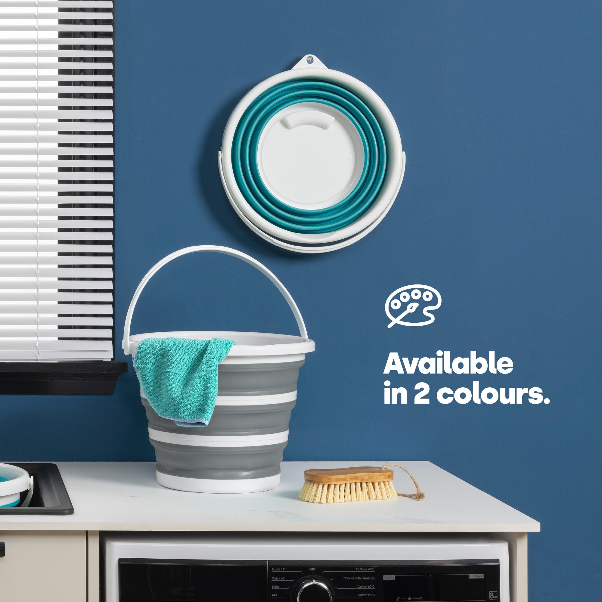 LIVIVO Collapsible Bucket – 10L Folding Silicone Bucket for Home, Kitchen & Cleaning 8