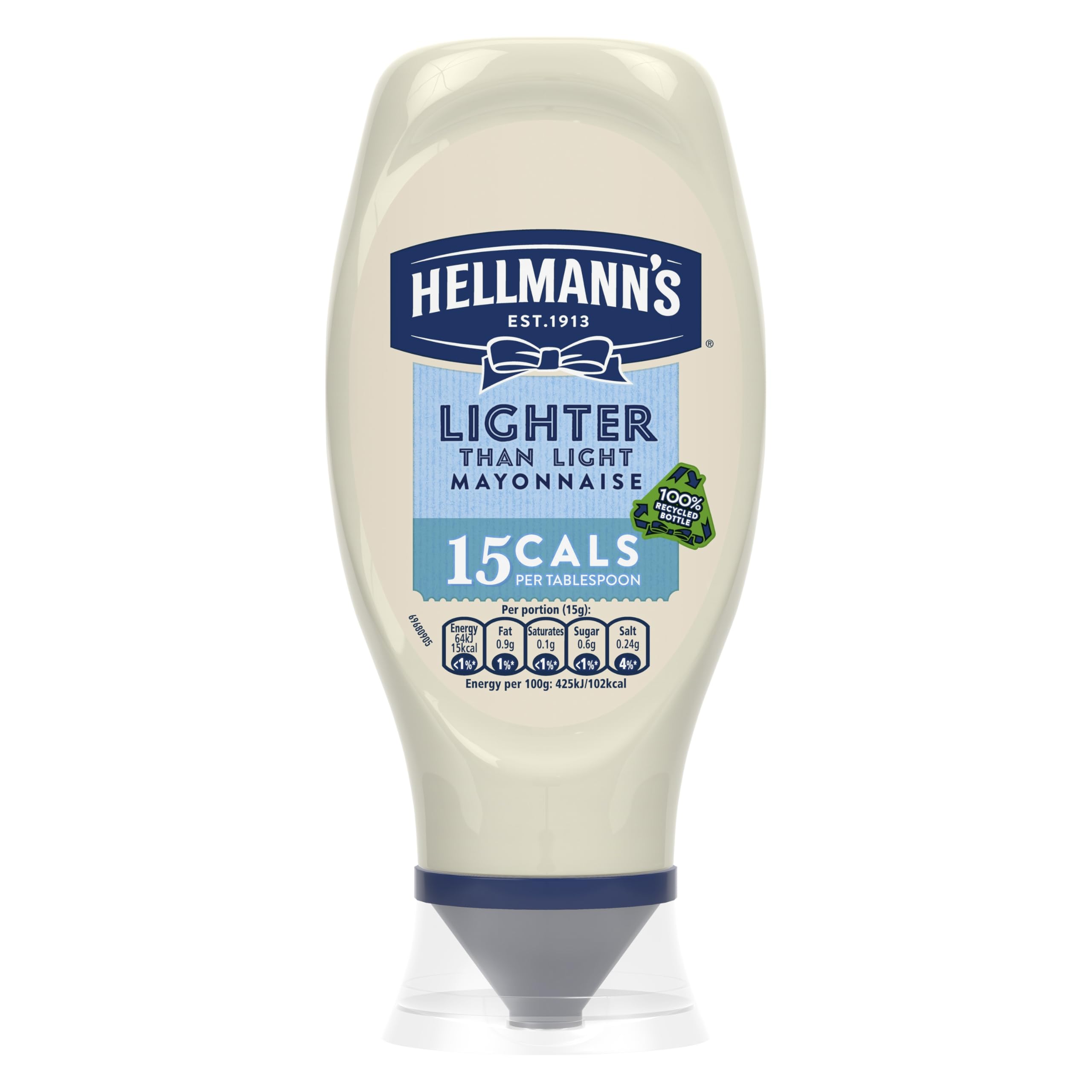 Hellmann's Lighter than Light Mayonnaise - Low-Calorie Mayonnaise with Free-Range Eggs