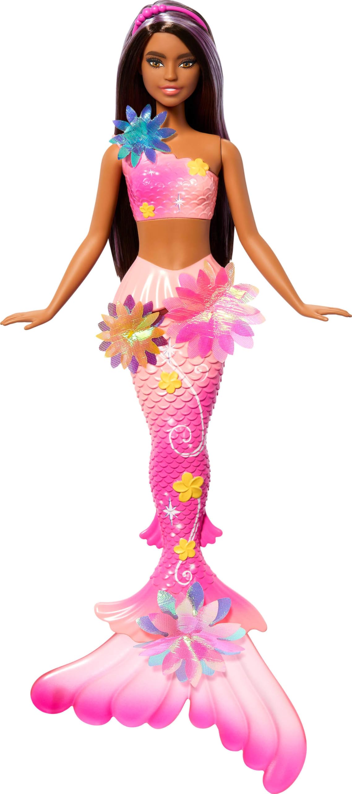 Barbie Mermaid Magic Blooming Flowers Doll - Interactive Flower Bloom Feature, Ages 3+