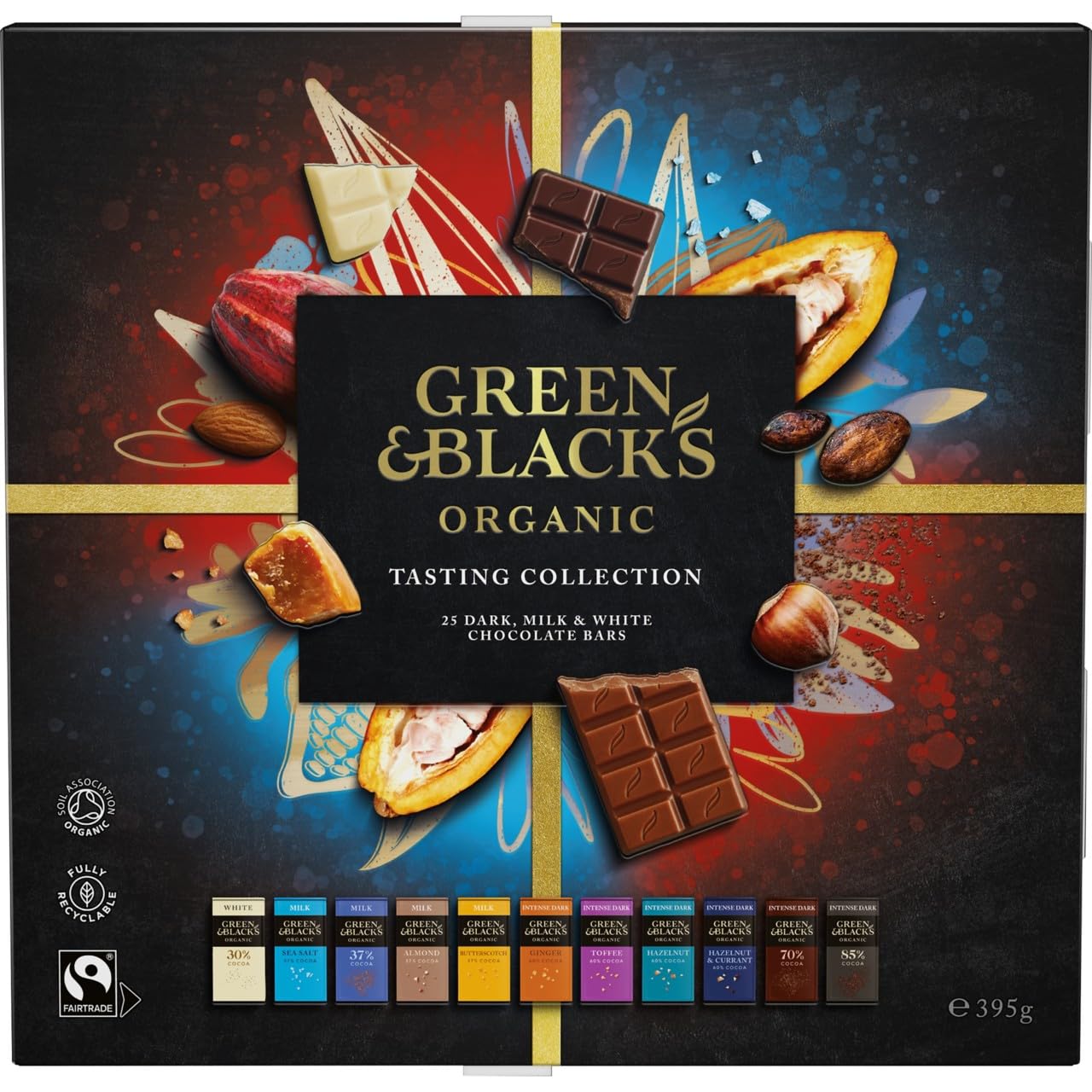 Green & Black's Organic Tasting Collection Chocolate Bars, 395g 15