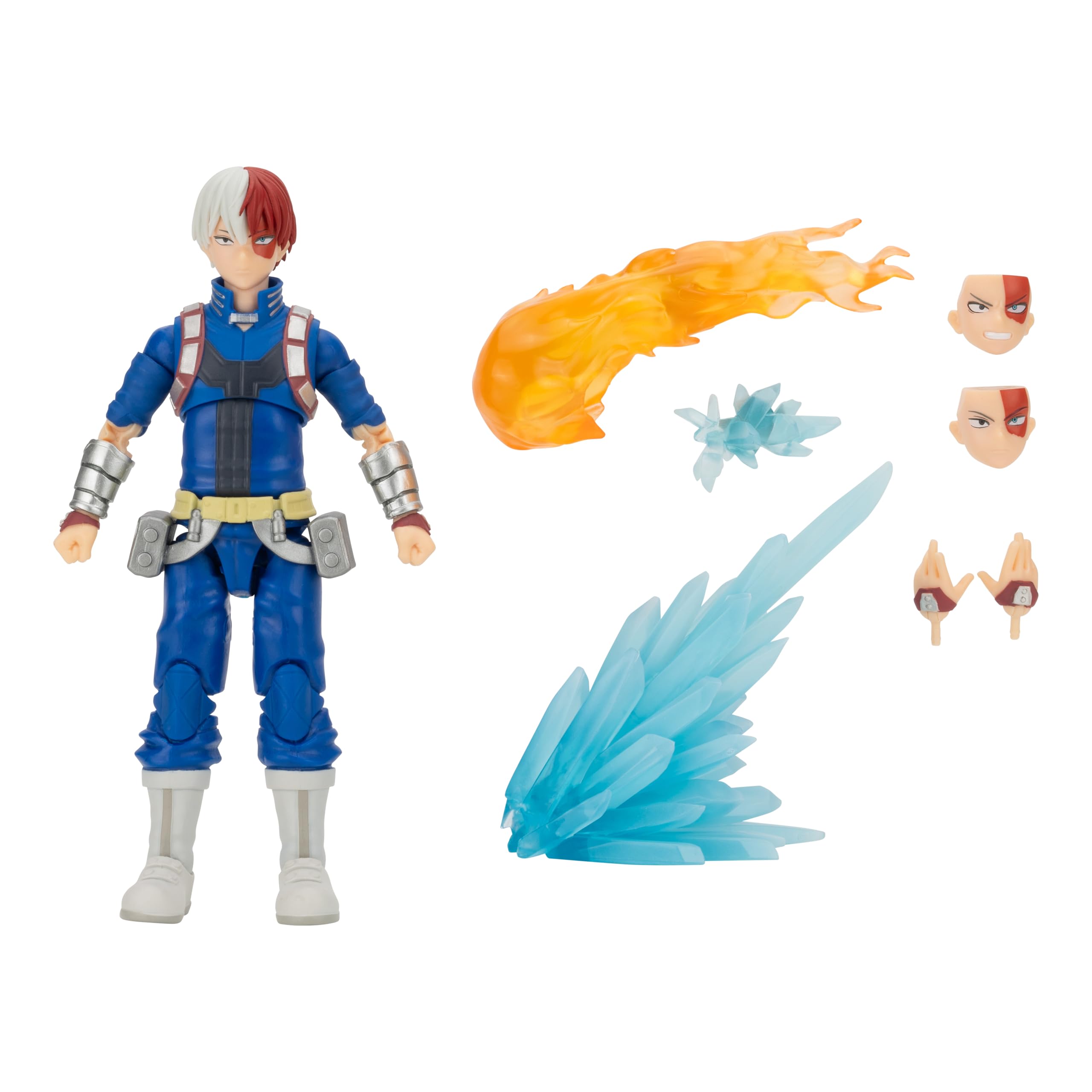 Total Anime Shoto Todoroki 6.5-Inch Poseable Figure with Swappable Faceplates and Fire/Ice Effects 7