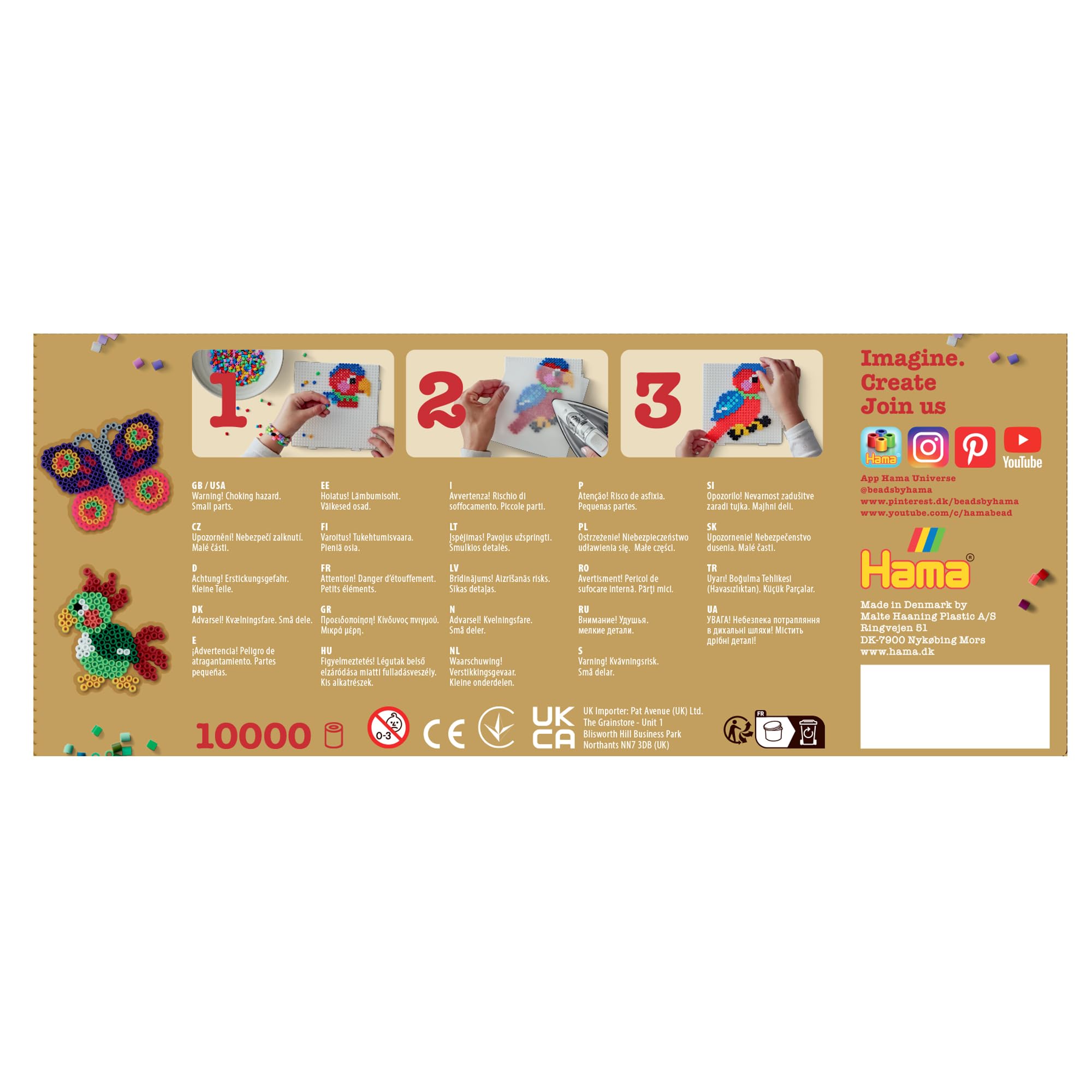 Hama DIY Midi Beads Bucket - 10,000 Fuse Beads for Creative Mosaic Art | Ages 5+ 4