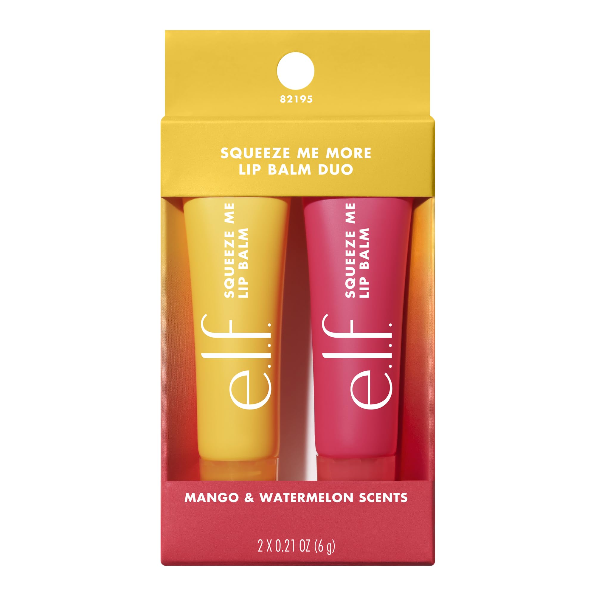 e.l.f. Squeeze Me More Lip Balm Duo (2 x 22.68g) – Mango & Watermelon Sheer Tint Moisturizing Lip Care