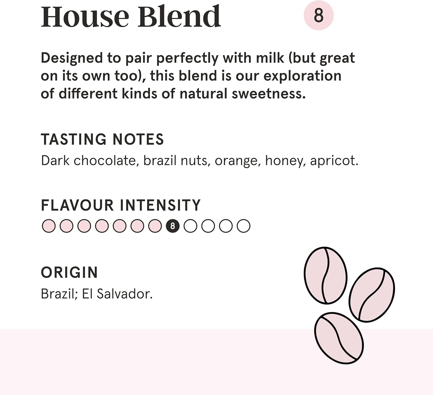 Grind - House Coffee Blend 1kg Whole Coffee Beans 5