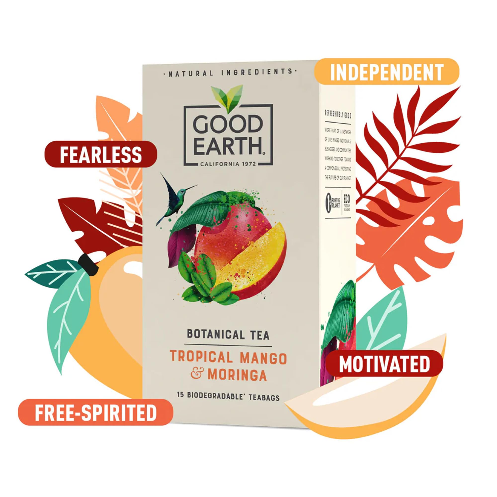 Good Earth Tea Co. Tropical Mango & Moringa Tea Bags - Refreshingly Natural 11
