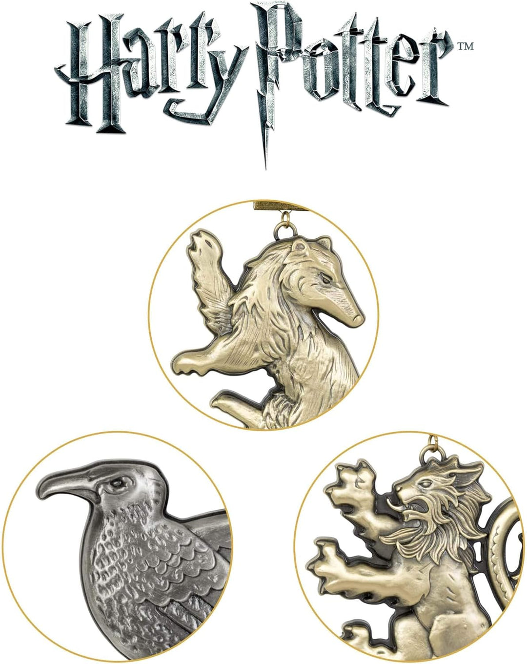 The Noble Collection Harry Potter Hogwarts Mascot Ornaments - 4in (11cm) (Harry Potter)