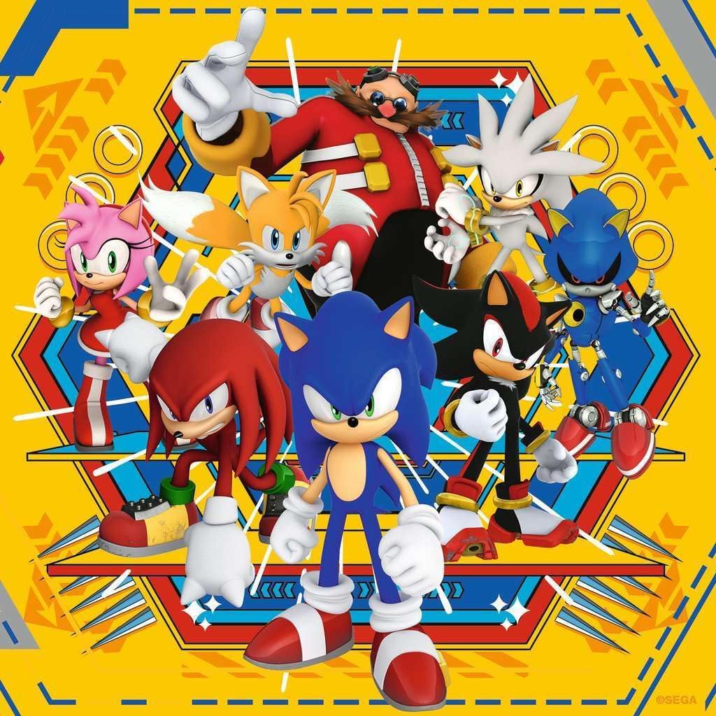 Ravensburger Sonic The Hedgehog 3x 49-Piece Jigsaw Puzzles - Kids Puzzle Set for Ages 5+ 8