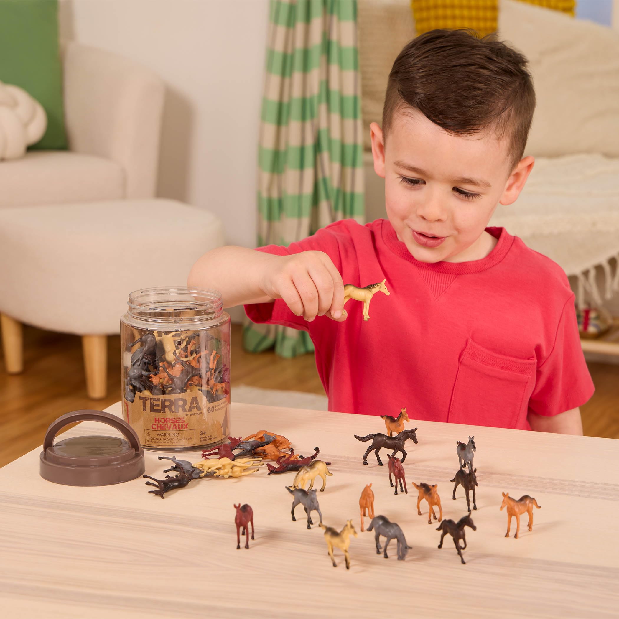 Terra by Battat Horses - 60 Piece Miniature Horse Toy Set for Kids 3+ 7