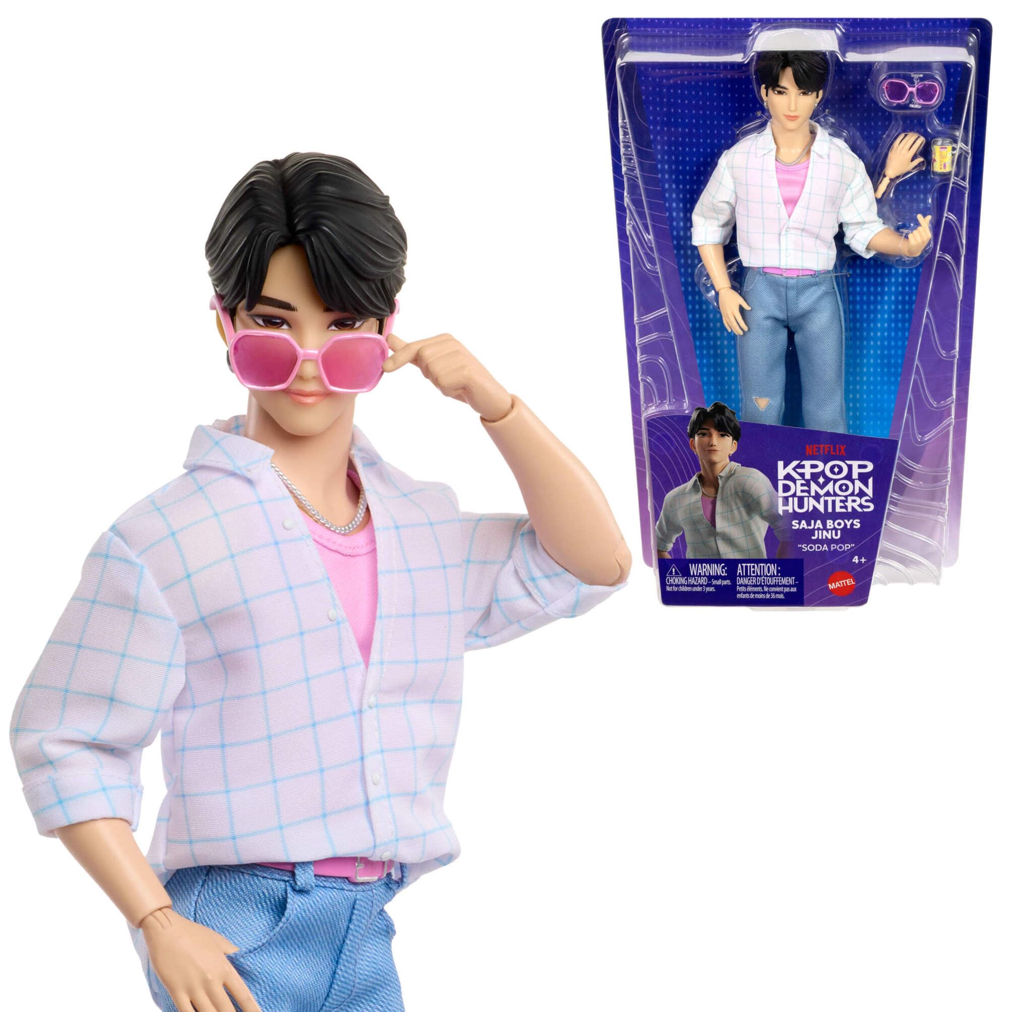 Mattel KPop Demon Hunters Saja Boys Jinu Fashion Doll | 11-Point Articulation | Ages 4+