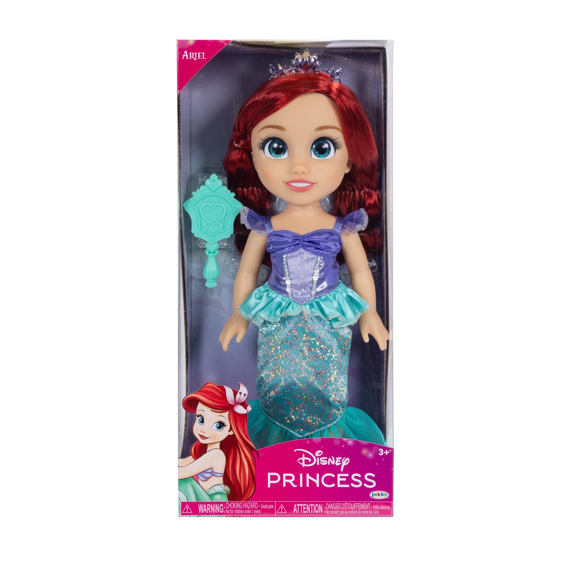 Disney Princess Ariel Doll - 14" Shimmery Holofoil Dress & Articulated Pose, Ages 3+ 7