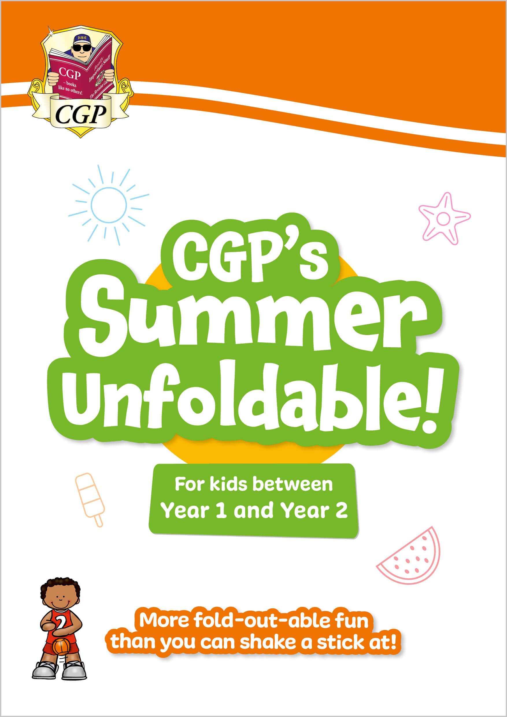 CGP Summer Unfoldable for Years 1-2 Maths & English Practice | Loose Leaf | English