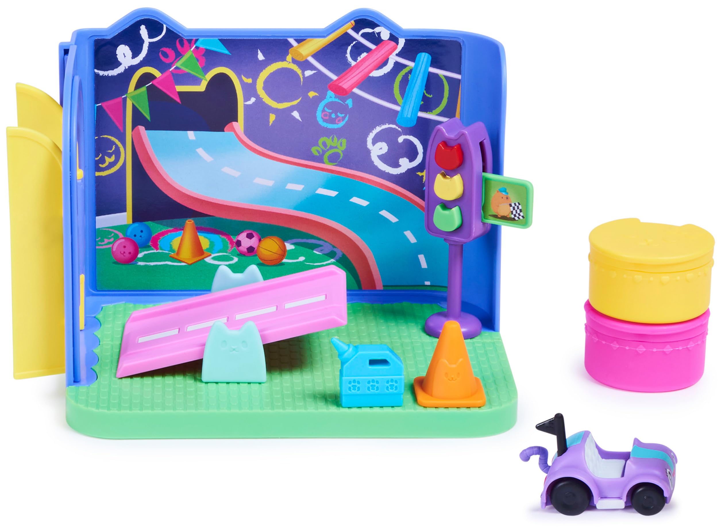Gabby’s Dollhouse Carlita Purr-ific Play Room - Playset with Toy Car & Accessories for Ages 3+