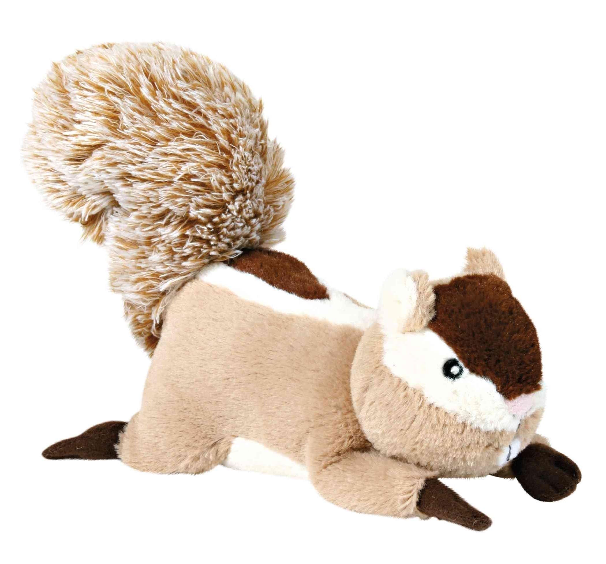 TRIXIE Plush Squeaky Squirrel Dog Toy - Reinforced Seams | Soft Cuddle Material | 24 cm