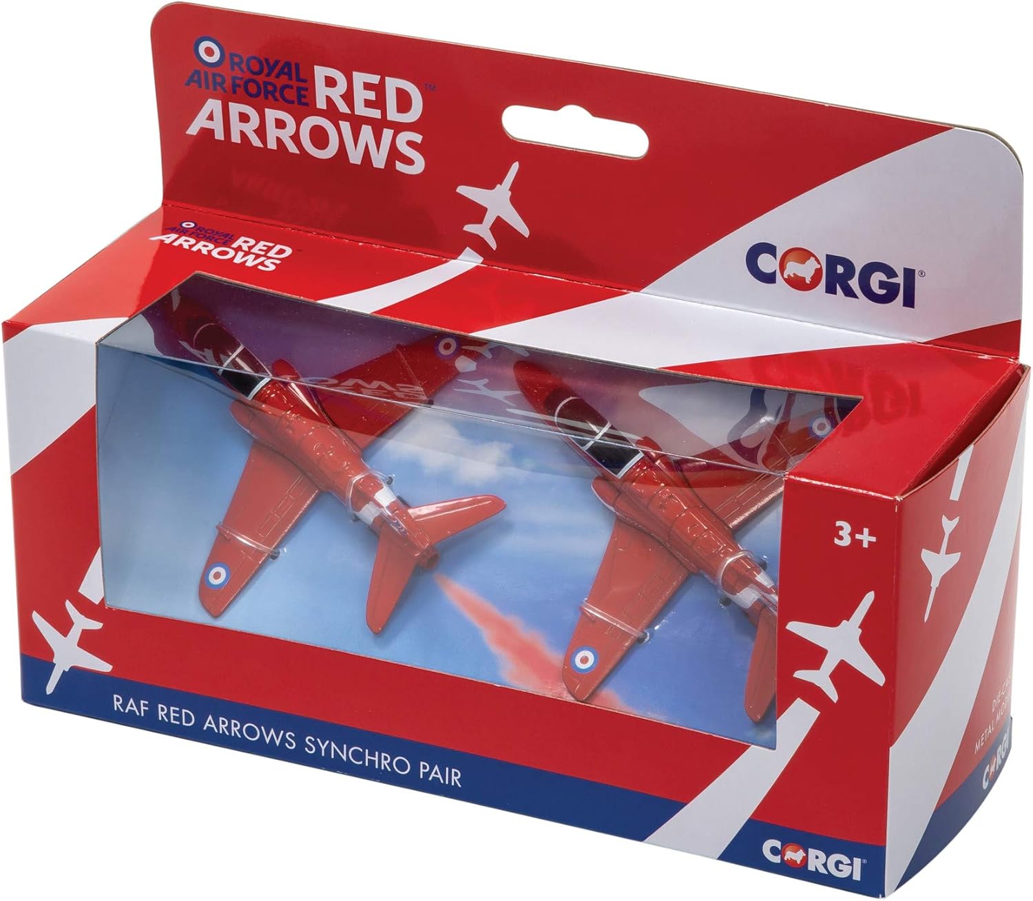 Corgi CS90687 Red Arrows Synchro Pair Die-Cast Model Aircraft Twin Pack - Red