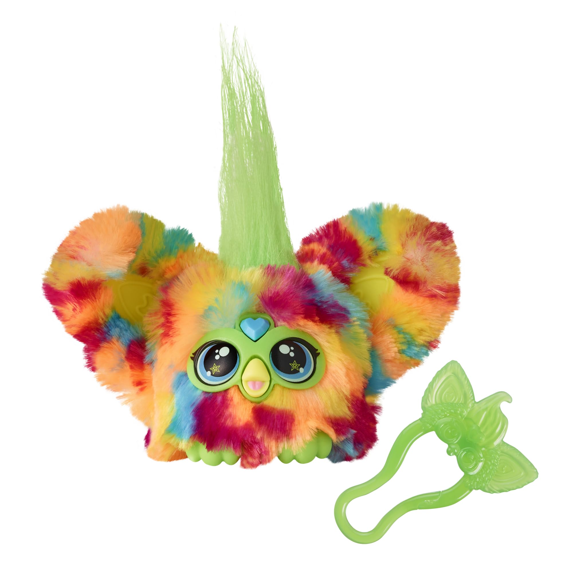 Furby Pix-Elle Mini Electronic Plush Toy - Series 1 Furblet with Sounds & Keychain Clip